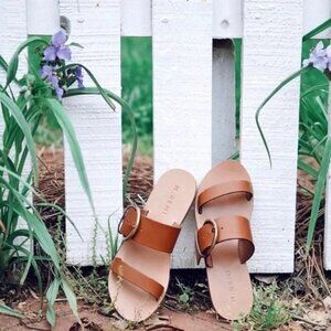 M.Gemi Tramonto Leather Buckle Sandals Size EU41/US10